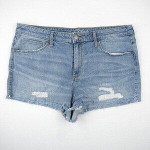 Universal Thread Jean Shorts Women's Size 16/33R High Rise Distressed Denim